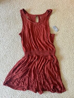 aerie Rust Red Tank Romper